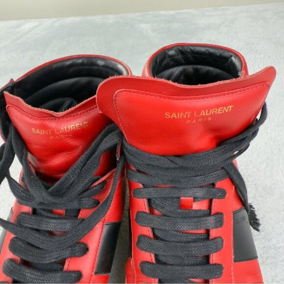 Saint Laurent Paris Men's Size 7 US/40 EU Classic SL/10H Leather 345416 Senakers - Picture 8 of 14